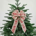 thumbnail image 3 of Christmas Gifts Christmas Tree Topper Bow Christmas Tree Top Large Bow Nine Ears Imitation Fabric Alphabet Decorated Bow Plug in Christmas Tree Topper For Indoor Xmas Holiday Tree Decor, 3 of 5