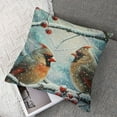 thumbnail image 7 of Fenyluxe Red Bird Throw Pillow Covers Set of 2 Sparrow Couch Pillow Cases Square 2pcsCushion Cover for Home Bed Sofa Decorative  White, 7 of 7
