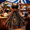 thumbnail image 5 of Ovbmpzd Bavarian Womens Summer Dresses Oktoberfest Black Midi Dirndl Plus Size Sleeveless A-Line Dresses,S, 5 of 5