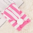 thumbnail image 2 of Deago Dog Cat Stripe Sweater with Hoodie for Christmas Sweatshirt Winter Pet Clothes Xmas Puppy Outfits (Pink, XL), 2 of 7