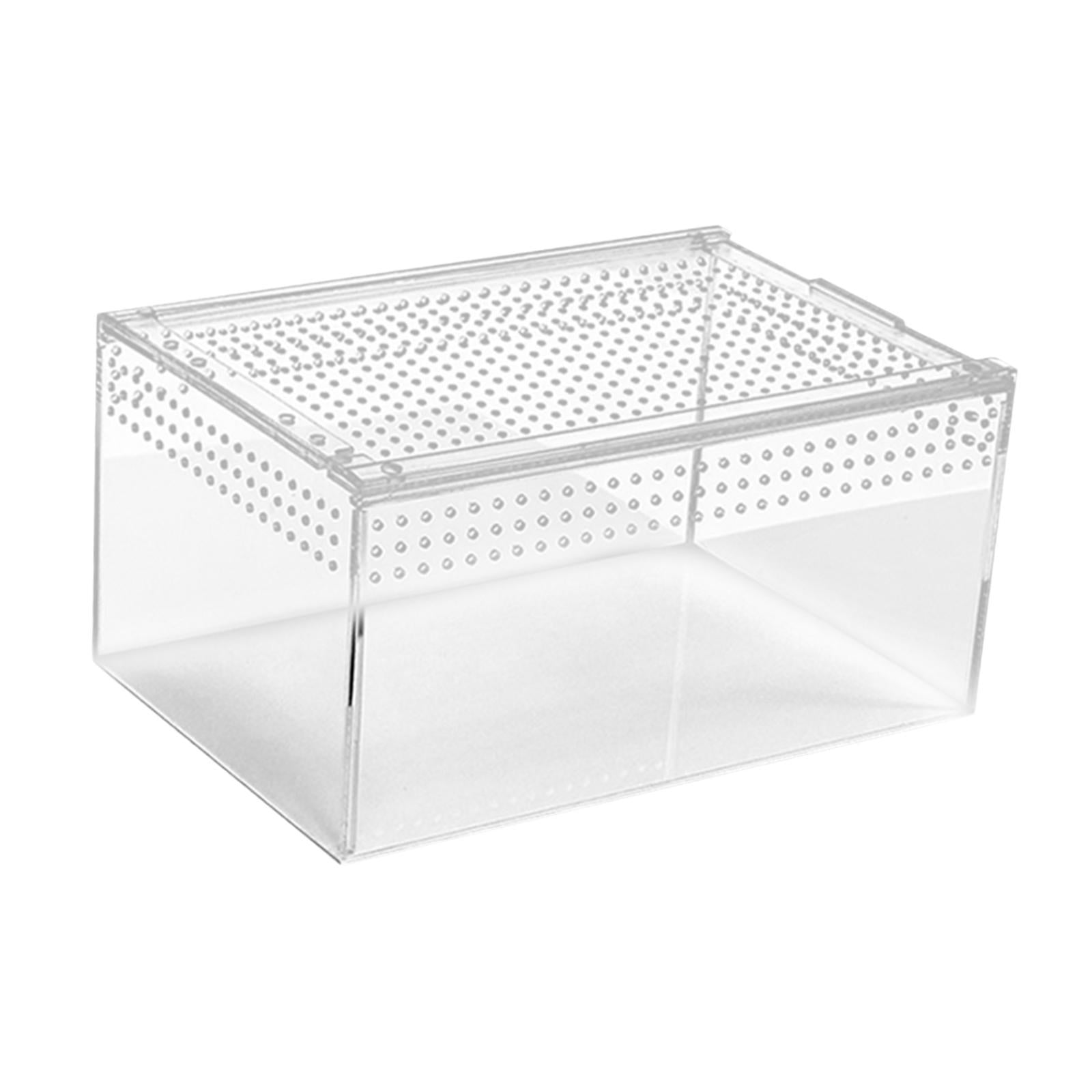 EHJRE Reptile Terrarium, Reptile Habitat Container, Acrylic Terrarium Container, Reptile Breeding Box for Snakes, Amphibians And Turtles L
