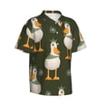 thumbnail image 2 of Daiia Mallard Ducks Wild Birds Hawaiian Shirt for Men Gentle Cotton Regular Short Sleeve Casual-3X-Large, 2 of 9