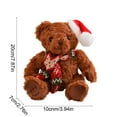 thumbnail image 3 of Santa Teddy Bear, Adorable Soft and Hairy Stuffed Animal Holiday Toys Christmas Accessories – A Perfect Toy Gift for Kids (A), 3 of 6