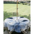 thumbnail image 3 of Outdoor Tablecloth with Umbrella Hole Zipper Watercolor Dandelion Round Tablecloth 54" Waterproof Outside Table Cloth Minimalism Pastoral Rustic Flowers Patio Table Cover Tablecloths for Picnic Party, 3 of 8