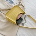thumbnail image 2 of Bolsa de cuero portátil para mujer de mano de cocodrilo sólido para axilas de calle JShteea Para Estrenar, 2 of 9