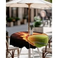 thumbnail image 5 of Outdoor Tablecloth with Umbrella Hole, Abstract Flame Tennis Zippered Table Cloth for Square Tables, Modern Sport Art Washable Waterproof Tablecloths for Picnic Patio Garden, 5 of 9