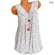 thumbnail image 1 of Camiseta sin mangas con cuello en V sin mangas, chaleco holgado para mujer, camiseta de verano, blanco, XXL AweSitey AP001998-05, 1 of 5