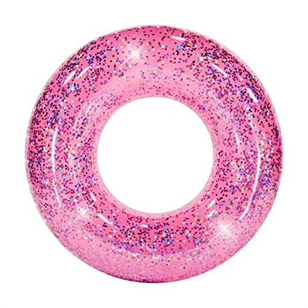 Glitter Pool Tube 36" Pink Glitter