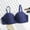 Dark Blue, variant on SMihono Womens Bras Sexy Comfortable and Breathable Bra with Small Breasts Gathered and Secondary Breasts Steel Ring Striped Bra Beige XS