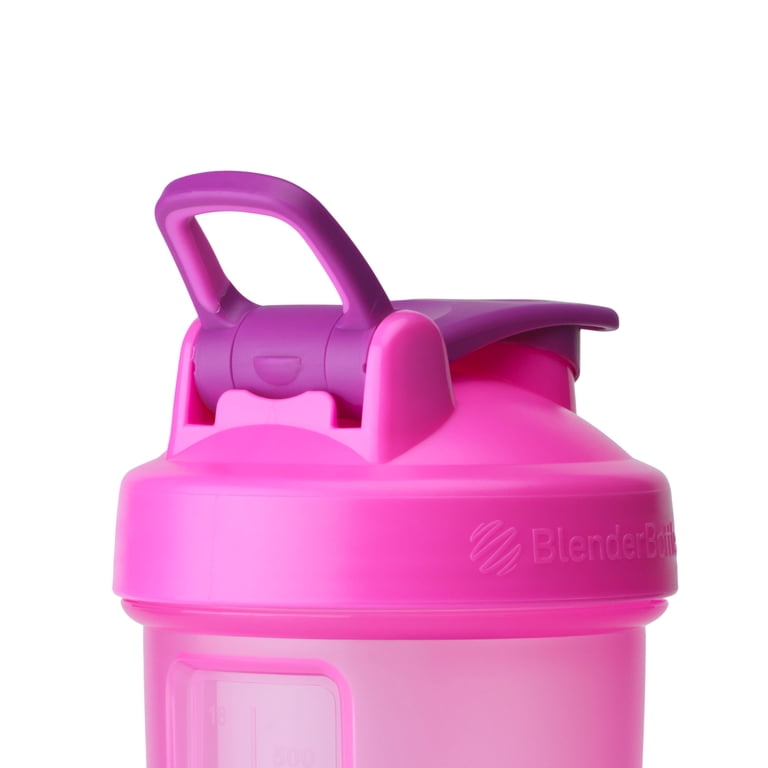 BlenderBottle Classic 24oz Shaker Cup with Flip-Top, Pink photo 3