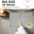 thumbnail image 5 of Upgraded Waffle Bath Mat, Super Absorbent Non Slip Bath Mats for Bathroom Floor, Machine Washable Bathroom Rugs with Tassels, Rubber Backed Bathroom Mats, Ultra Soft, 18" x 30", Grey, 5 of 9