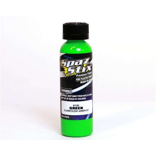 Spaz Stix 02150 Green Fluorescent Airbrush Ready Paint 2oz Bottle