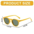 thumbnail image 2 of Gafas de sol retro literarias, gafas de sol redondas de moda europea y americana con clavos de arroz, hechas de PC, 2 of 5