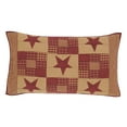 thumbnail image 5 of VHC Brands Ninepatch Star King Sham 21x37 Country Patchwork Design, Burgundy, 5 of 6