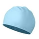 thumbnail image 3 of Gorro de baño de silicona, cómodo gorro de ducha para piscina con protección para los oídos. Azul, 3 of 9