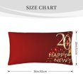 thumbnail image 3 of Disketp Happy New Year 2025 Pillowcase, Queen Size Pillow Cases for Bedroom,Office,Sofa, Pillow Cover with Envelope Closure - 20x36in, 3 of 7