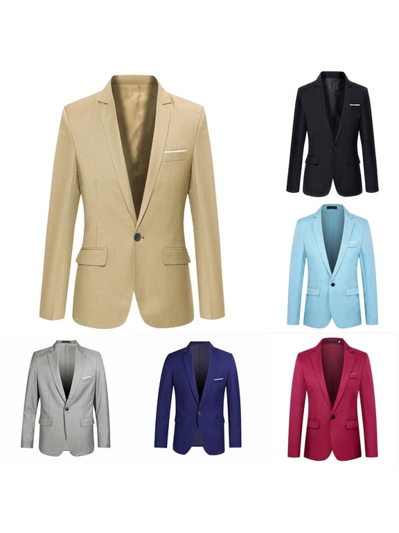 Boys Casual Suit Jacket, Single Long Sleeve Blazer for School Events, Parties and Semi-Formal Occasions
