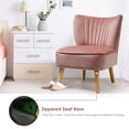 thumbnail image 6 of Gymax 2PCS Accent Chair Leisure Chair Single Sofa Armless w/ Wood Legs Pink, 6 of 10