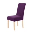 thumbnail image 1 of Deconovo Decorativo Sólido Fundas de silla, Extraíble White Chair Slipcover Jacquard Dots Comedor Fundas de silla, Juego of 4, Purple, 1 of 7