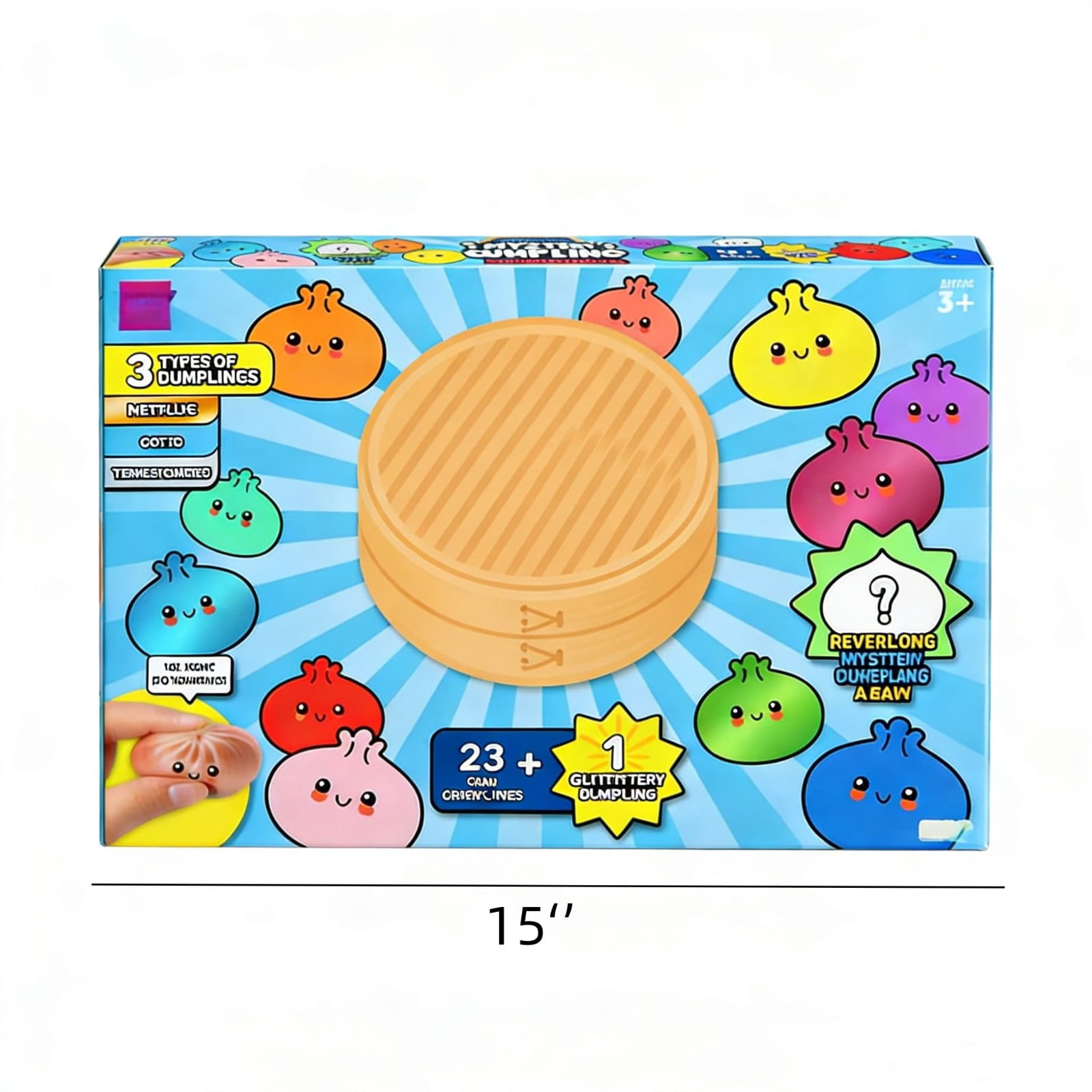 Dumpling Squishy, 2026 Squishy Bao Bun Mystery Advent Countdown Calendar, 24 Days of Cute Dumpling Squishies, Stress Relief Sensory Fidget To-ys for Anxiety Relief Hand Relax