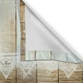 thumbnail image 3 of Ambesonne Farmhouse Valance Pack of 2, Modern Rustic Cottagecore, 54"X12", Dark Mustard White Dusk, 3 of 5