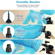 Rybozen Electric Air Pump for Inflatables,Portable Quick-Fill Air Pump with 3 Nozzles,110-120V, Inflator & Deflator