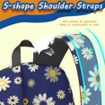 thumbnail image 5 of Daisy Pioneer Flower Blue Pattern 17" School Backpacks for Teens,Waterproof Oxford Fabric,S-Shape Padded Straps for School,Travel,Hiking,Camping, 5 of 6