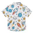 thumbnail image 2 of Dailycode Small Short Sleeve Button Down Shirts Rocket Planet Star Casual Shirt 3-10 Years, 2 of 9