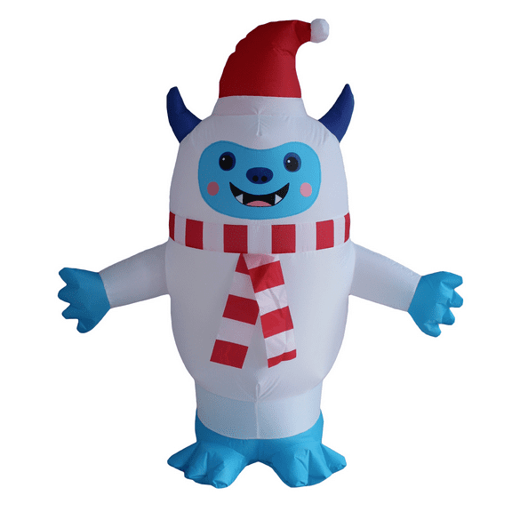 4 ft Yeti Christmas Airblown Yard Inflatable, Blue/White, by Holiday Time