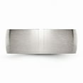 thumbnail image 3 of Solid Stainless Steel 8mm Men's Matte Brushed Finish Plain Classic Wedding Band Ring Size 11, 3 of 7