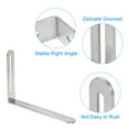 thumbnail image 4 of 2Pcs Adjustable L-Shape Corner Brace with Slot, 6.5 x 4.72 Inch Stainless Steel Slotted Right Angle Corner Bracket with Screws for Wooden Furniture Cabinet, Silver, 4 of 6