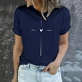 thumbnail image 4 of TAIAOJING Womens Tops Casual Loose Fit Causal Letter Printed T Shirt Graphic Short Sleeve T Shirt, 4 of 5