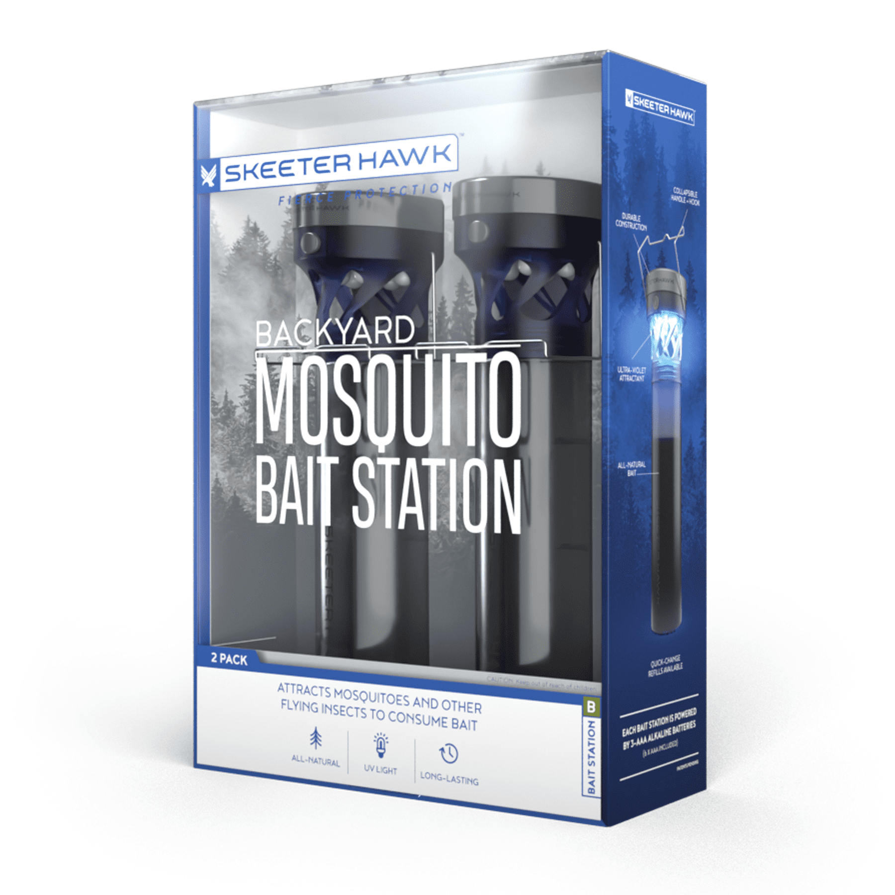 SKEETER HAWK Backyard Mosquito Bait Station 2 PackOutdoor Bug Killer Using 