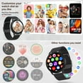 thumbnail image 3 of ZKCREATION Smart Watch, Answer/Make Calls, Fitness Tracker Watches for Men Women, Waterproof Smartwatch Compatible iPhone Android, Black, 3 of 8