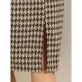 thumbnail image 5 of DARING DIVA Vintage Houndstooth 3/4 Sleeve Bodycon Dress XL Brown, 5 of 6