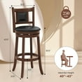 thumbnail image 3 of Gymax 30.5'' Swivel Bar Stool Set of 4 Counter Height Bar Stools Armless Chairs for Pub, 3 of 8