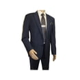 thumbnail image 3 of Men Suit BERLUSCONI Turkey 100% Soft Italian Wool Super 180's #Ber28 Navy Blue, 3 of 9