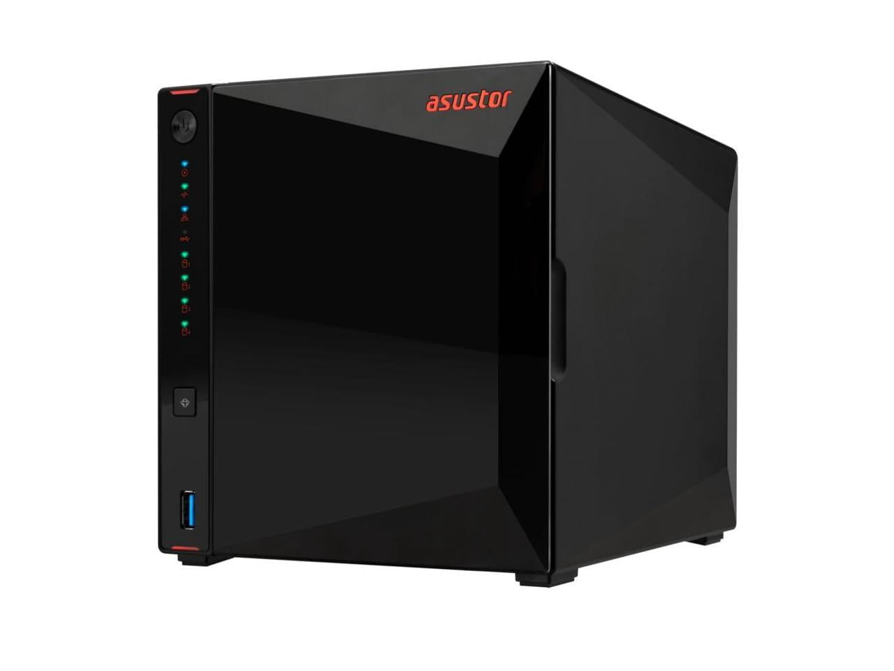 Asustor Nimbustor 4 Gen2  AS5404T 4 Bay NAS, Quad-Core 2.0GHz CPU, Dual 2.5GbE Ports, 4GB DDR4, Four M.2 SSD Slots (Diskless)