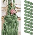 thumbnail image 1 of 10 Pack Dark Green Cheesecloth Table Runner, 10FT Gauze Boho Rustic Tablecloth for Wedding Reception, Bridal Shower Holiday Party, 1 of 9