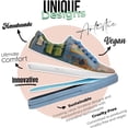 thumbnail image 5 of Dogo Vegan Leather Sneakers for Women - Handmade and Unique Fashion Sneakers for Women, Vincent van Gogh The Bedroom Design, Size 8, 5 of 5