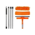 thumbnail image 1 of 2 In 1 71inch Window Cleaning Brush With Squeegee Detachable Foldable Scrubber For Glass Tile Wood Floor Washing Brush With Telescopic Extendible Telescopic Washing Brush 180cm Cleaning Brush, 1 of 3