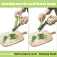 thumbnail image 5 of 5-Blade Herb Cutter Scissors with Safety Cover, Cleaning Comb - Green, 5 of 7