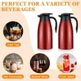thumbnail image 5 of 2 Pcs Thermal Coffee Carafe Insulated Stainless Steel Coffee Carafe for Hot Liquid Vacuum Thermal Pot Creamer Pitcher Dispenser with Brushes Keeping Hot Water Milk(Wine Red), 5 of 14