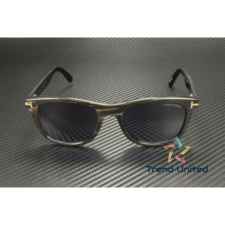 Tom Ford FT1046 P 63V Horn Black Horn Blue 53 mm Men's Sunglasses