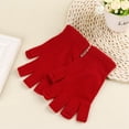 thumbnail image 1 of Guantes cálidos de punto acrílico, guantes creativos de invierno de medio dedo, guantes unisex, 1 of 6