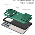 thumbnail image 2 of for Samsung Galaxy S21 Ultra 5G Case with Slide Camera Cover, Armour Silicone TPU Bumper Tough PC Cover S21 Ultra with Kickstand, Military Shockproof Protective Phone Case for Samsung S21 Ultra Green, 2 of 14