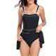thumbnail image 1 of Augper Women's Sexy Solid Color Swimwear Two-piece Slim Swimsuit Bikini Straped Swimsuits, 1 of 5