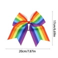 thumbnail image 3 of HongHeng 1Pc Large Cheer Bows Hair Bows Girls Cheerleading Bows Bulk Elastic Band Ponytail Holder for Teen Girls College Sports Competition, 3 of 6