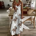 thumbnail image 4 of Horse Racing Sleeveless Dress Loose Women's Dress Dresses Luxury Evening Dresses, 4 of 9