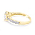 thumbnail image 4 of 1 2/3 Ct Round Cut Lab Created Moissanite Diamond Solitaire Engagement Wedding Ring In 14K Yellow Gold Plated Sterling Silver(G-H Color,1.66 Cttw)-6.5, 4 of 8